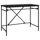 Desk Black 100x50x75 cm Engineered Wood and Iron 826719