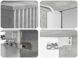 Bathroom Furniture Set 4 pcs Concrete Grey 3407402