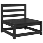 3 Piece Garden Lounge Set Black Solid Pinewood 805714