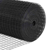 Fence with Post Grey 0.4 x 100 m Steel and PVC 3336648