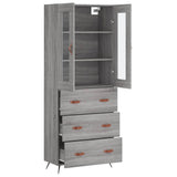 Highboard Grey Sonoma 69.5x34x180 cm Engineered Wood 3198383