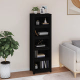 Book Cabinet Black 50x35x154 cm Solid Wood Pine 821718
