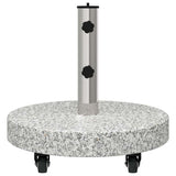 Parasol Base 29.8kg Grey Granite and Stainless Steel Round 42006583