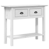 ZNTS Console Table BODO White 90x34.5x73 cm Solid Wood Pine 355071