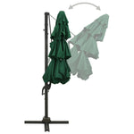 ZNTS 4-Tier Garden Parasol with Aluminium Pole Green 3x3 m 313829