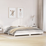Bed Frame without Mattress White 180x200 cm Super King Solid Wood Pine 850720
