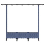 Raised Bed with Trellis and Roof Grey 164 x 40 x 127 cm PP 3423114