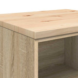 Garage Storage Cabinet Sonoma Oak 60x51x85 cm Solid Wood Pine 860546
