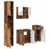 Bathroom Furniture Set 4 pcs Old Wood Engineered wood & Metal 3392981