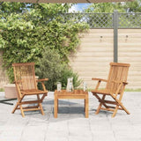 Garden Chair Set of 2 Teak Solid Teak Wood Standard Foldable 41999