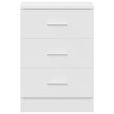 Bedside Cabinet White 38x35x56 cm Engineered Wood 800450