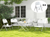 Set of Four Foldable Outdoor Chairs - White T3398P322102
