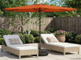Garden Parasol with Base 270 x 270 cm Polyester Rectangular 42036225