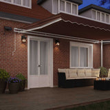 Manual Retractable Awning with LED Brown 500x300 cm 3215383