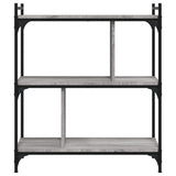 Bookcase 3-Tier Grey Sonoma 76x32x88 cm Engineered Wood 833933