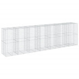 Gabion Basket with Cover 700x100x200 cm Galvanised Iron 3295237