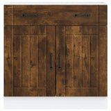 Kitchen Base Cabinet Lucca Smoked Oak Engineered Wood 853742