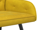 2 Seater Sofa with Metal Legs 2-Seater Yellow Velvet 42051024