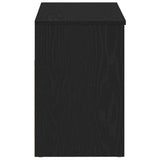 Shoe Bench with Shelf Black Oak 80 x 30 x 45 cm Engineered Wood 862703