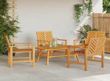 Garden Lounge Set 5 pcs Brown Solid Acacia Wood 3154130