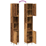 ZNTS Bathroom Cabinet Old Wood 30x30x190 cm Engineered Wood 857199