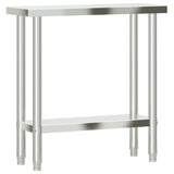 Kitchen Work Table 82.5x30x85 cm Stainless Steel 376451