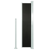 Patio Retractable Side Awning 140x300 cm Black 317874