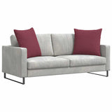 Sofa Pillows 2 pcs Wine Red 80 x 80 cm Fabric 42014043