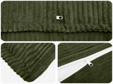 Cushion Cover 6 pcs HOUTEN Green 40 x 80 cm Corduroy 918197