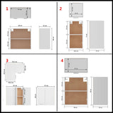 14 Piece Kitchen Cabinet Set Lyon White Engineered Wood 3067666