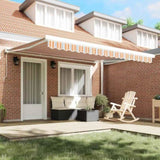 Retractable Awning Multicolour 400 x 300 cm Fabric and Metal 3330571