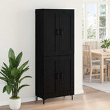 Highboard 2 pcs Black Oak Engineered Wood 3416138