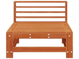 Garden Middle Sofa Solid Pine Wood Wax Brown Pine 865586