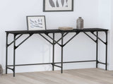 Console Table Black Oak 140 x 29 x 75 cm Engineered Wood 883530