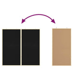 Bulletin Board Folding Black 100 x 100 x 1.4 cm Solid pine wood 42015929