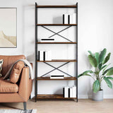 Bookshelf Smoked Oak 80 x 30 x 189.5 cm Engineered Wood 868409