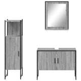 3 Piece Bathroom Cabinet Set Grey Sonoma Engineered Wood 3214352