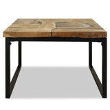 Coffee Table Black and Brown Real teak with black resin, Steel 244552