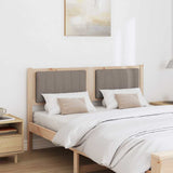 Upholstered Headboard Brown 140 cm Solid Pine Wood 879067