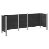 Garbage Bin Fence Grey 315 x 85 x 115 cm Aluminium and WPC 3429269
