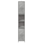 ZNTS 4 Piece Bathroom Furniture Set Concrete Grey Engineered Wood 3324849