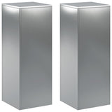Plant Stand 2 pcs Silver 30 x 30 x 80 cm Stainless Steel 8012499