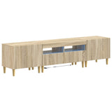 5 Piece LED TV Cabinet Sonoma Oak Engineered Wood 3416597
