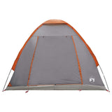 Camping Tent Grey and Orange 2-Person Polyester and Steel 42028644