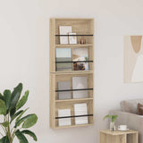 Magazine Rack 2 pcs Sonoma Oak 60 x 12 x 70 cm Engineered Wood 890831