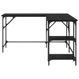 Desk Black Oak 139 x 139 x 75 cm Engineered Wood 882867