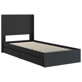 Bed Frame with Storage and Headboard Black 90 x 190 cm 3414062
