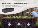 Raised Beds for Garden, Galvanised Steel Outdoor Planters with Multi-reinforced Rods, 180 x 90 x 59 T3398P322096