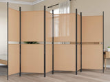 6-Panel Room Divider Beige 300 x 180 cm Fabric 42039218