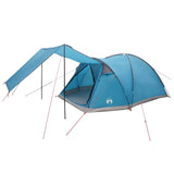 Cabin Tent with Roof Blue 6-Person Polyester and Steel 42028584